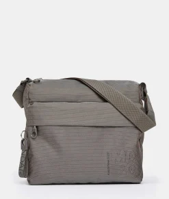 New Mandarina Duck MD20 Medium Crossbody Bag 2 Pockets Taupe