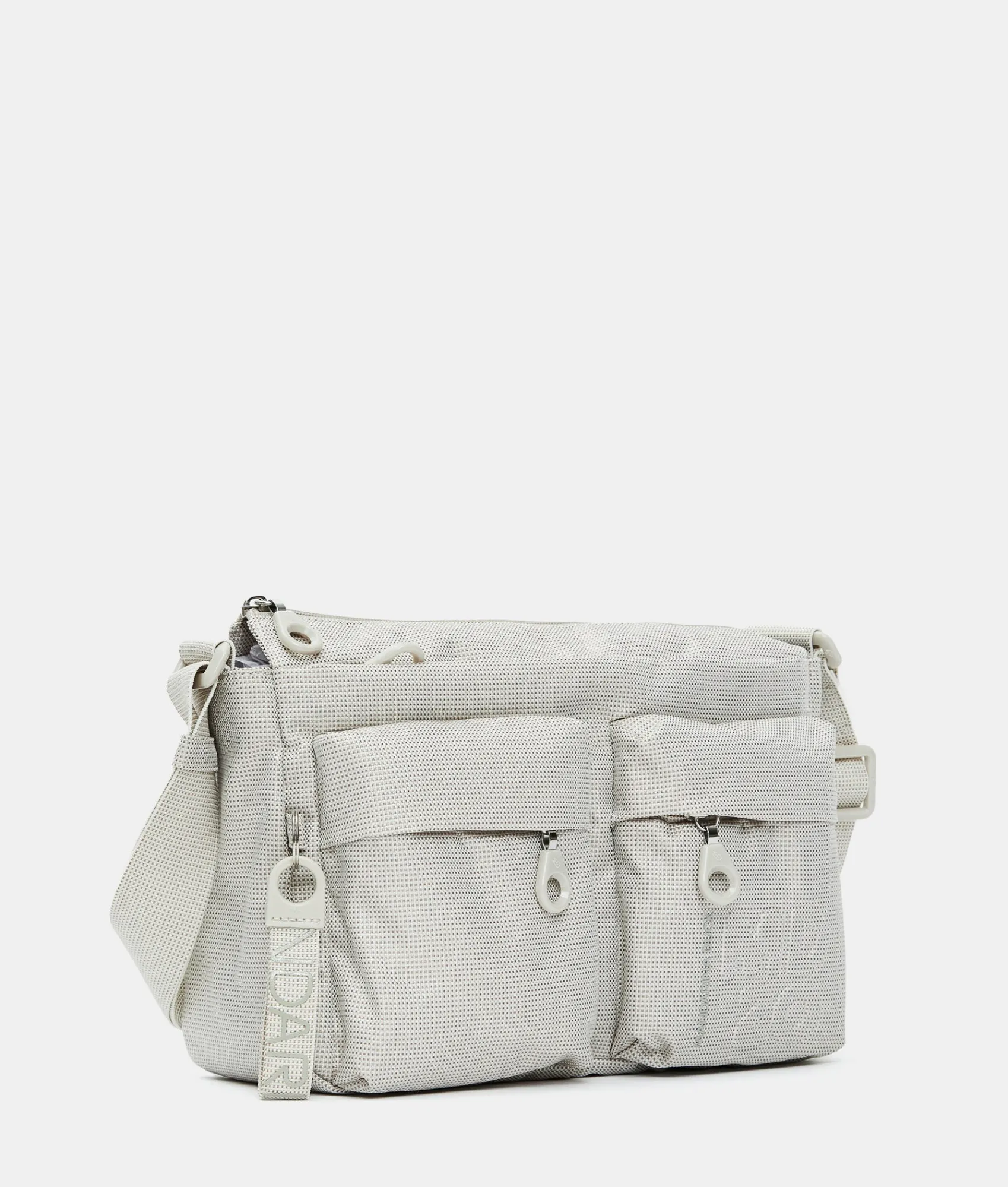 Outlet Mandarina Duck MD20 Multipockets Crossbody Bag WhitecapGrey