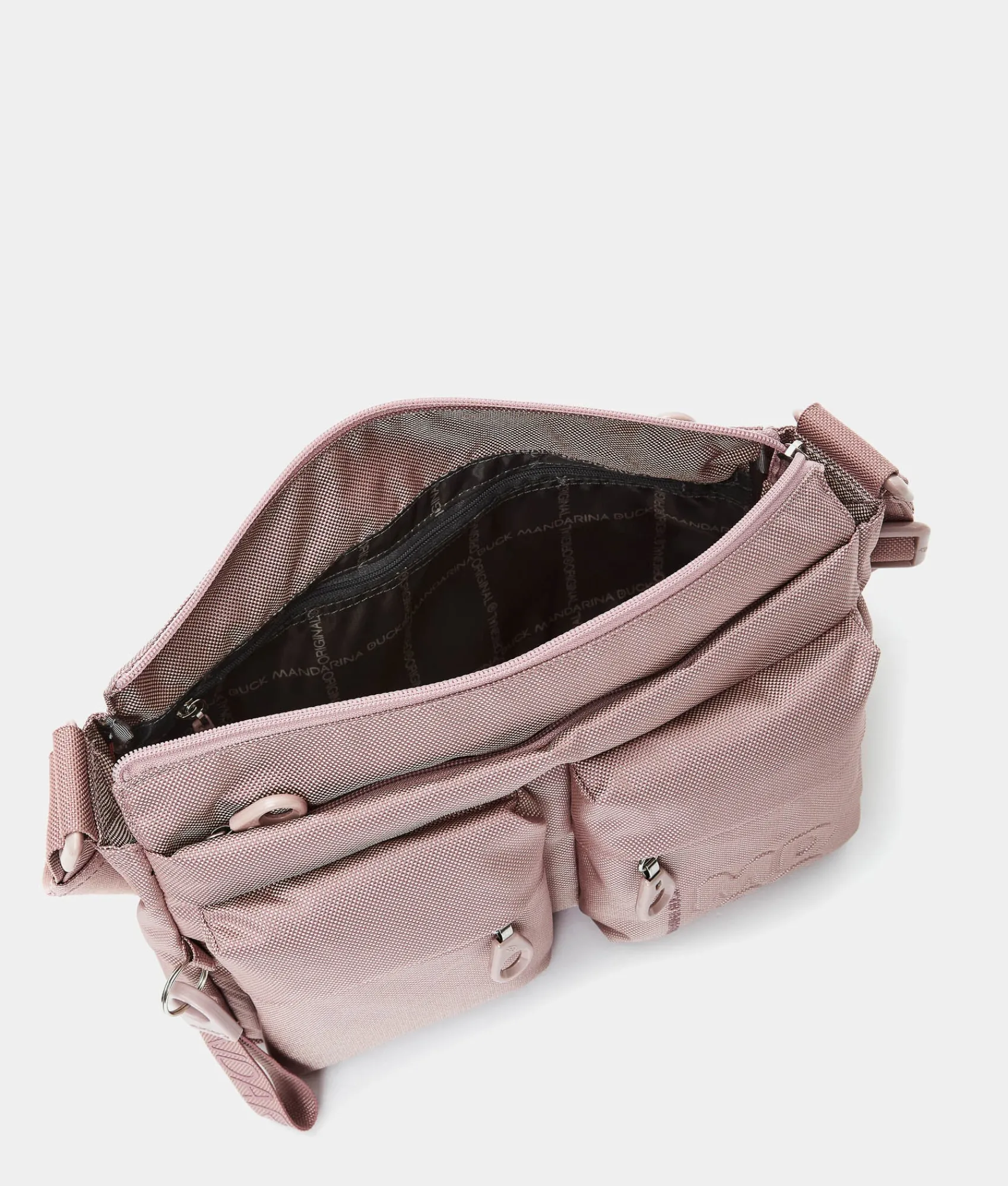 New Mandarina Duck MD20 Multipockets Crossbody Bag Rose