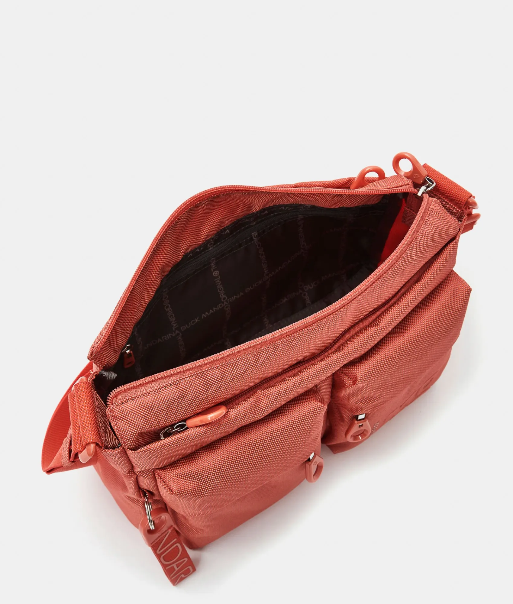 Clearance Mandarina Duck MD20 Multipockets Crossbody Bag Tangerine