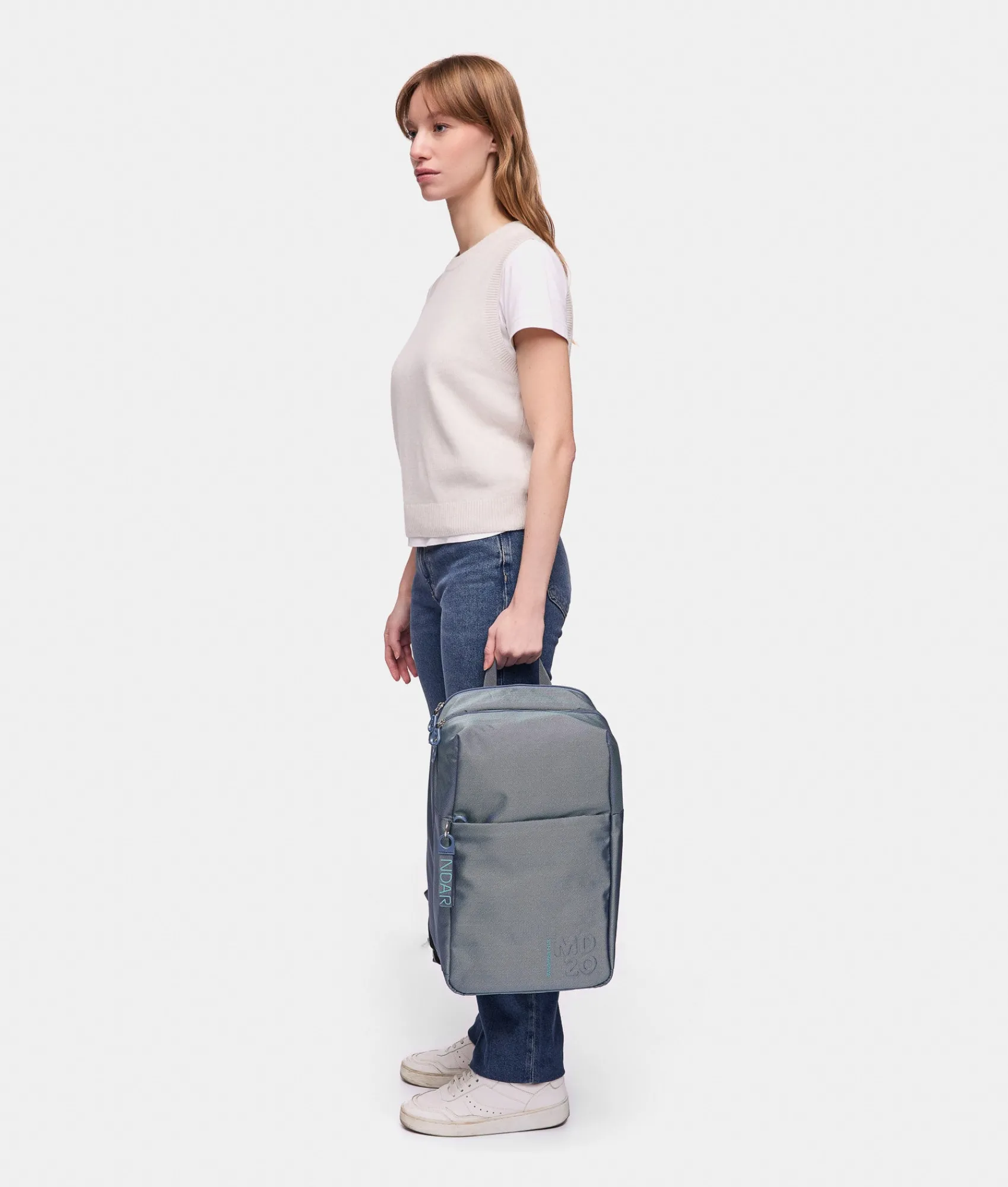 Sale Mandarina Duck MD20 Travel Backpack With Padded Shoulder Straps BlueWing
