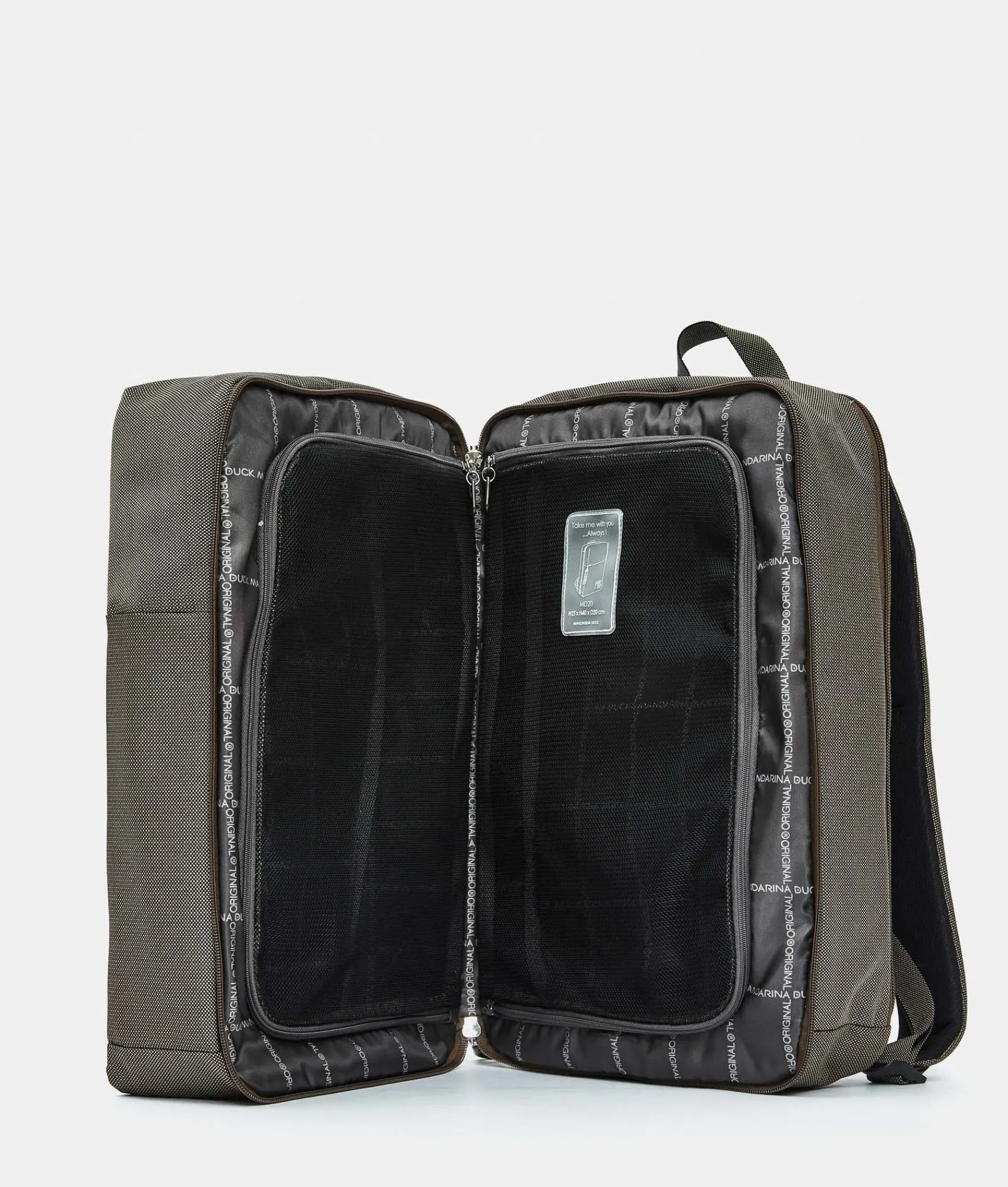 Discount Mandarina Duck MD20 Travel Backpack With Padded Shoulder Straps Taupe