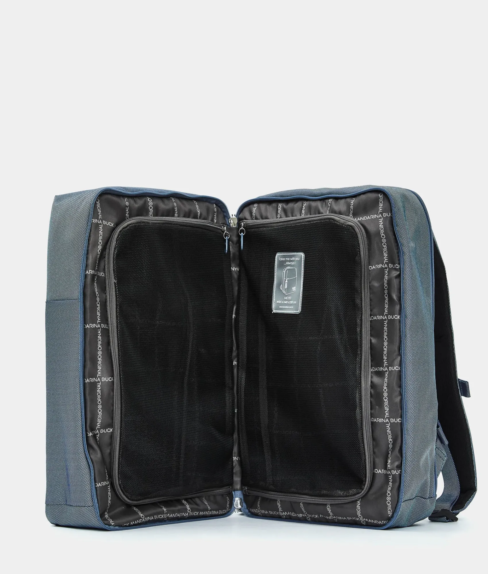 Sale Mandarina Duck MD20 Travel Backpack With Padded Shoulder Straps BlueWing