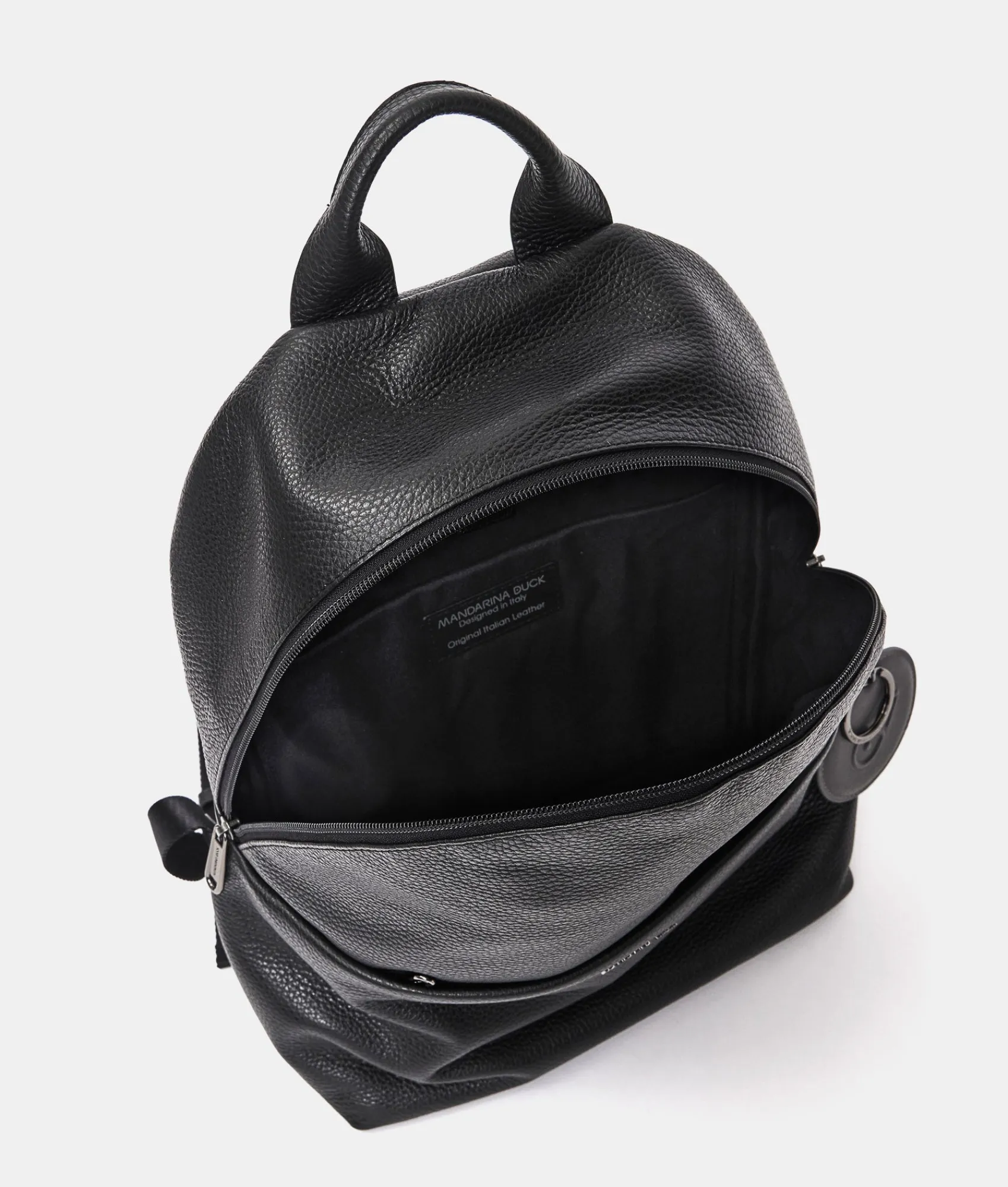 Hot Mandarina Duck MELLOW LEATHER Backpack Nero