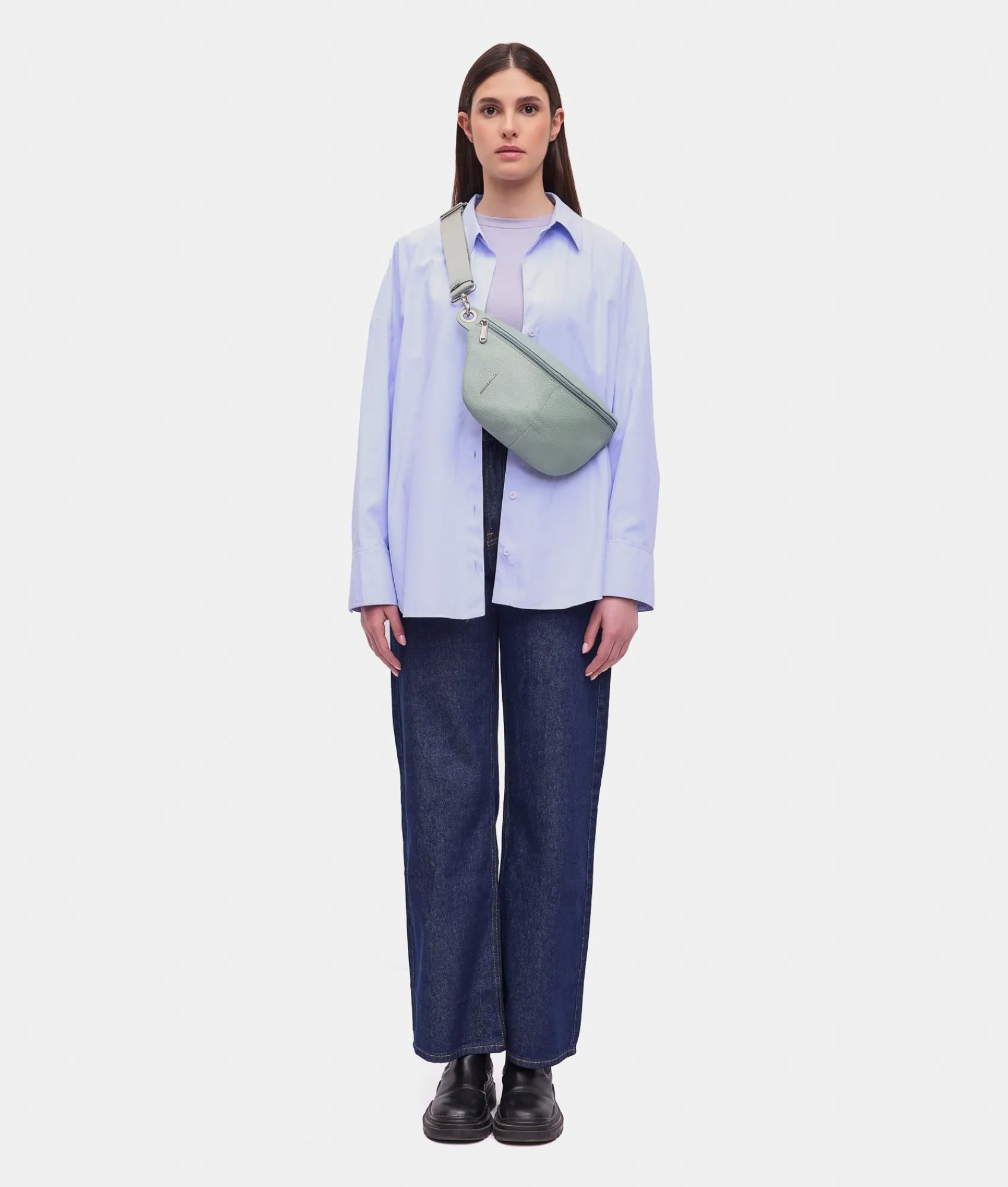 Online Mandarina Duck MELLOW LEATHER Belt Bag IcebergGreen