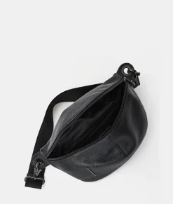 Hot Mandarina Duck MELLOW LEATHER Belt Bag Nero
