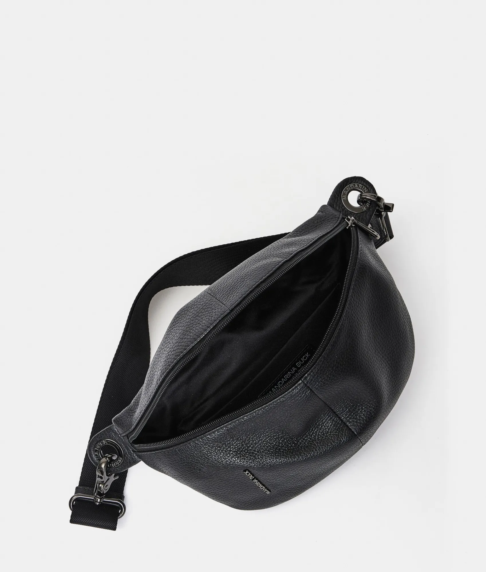 Hot Mandarina Duck MELLOW LEATHER Belt Bag Nero
