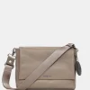 Fashion Mandarina Duck MELLOW LEATHER Crossbody Bag WarmTaupe