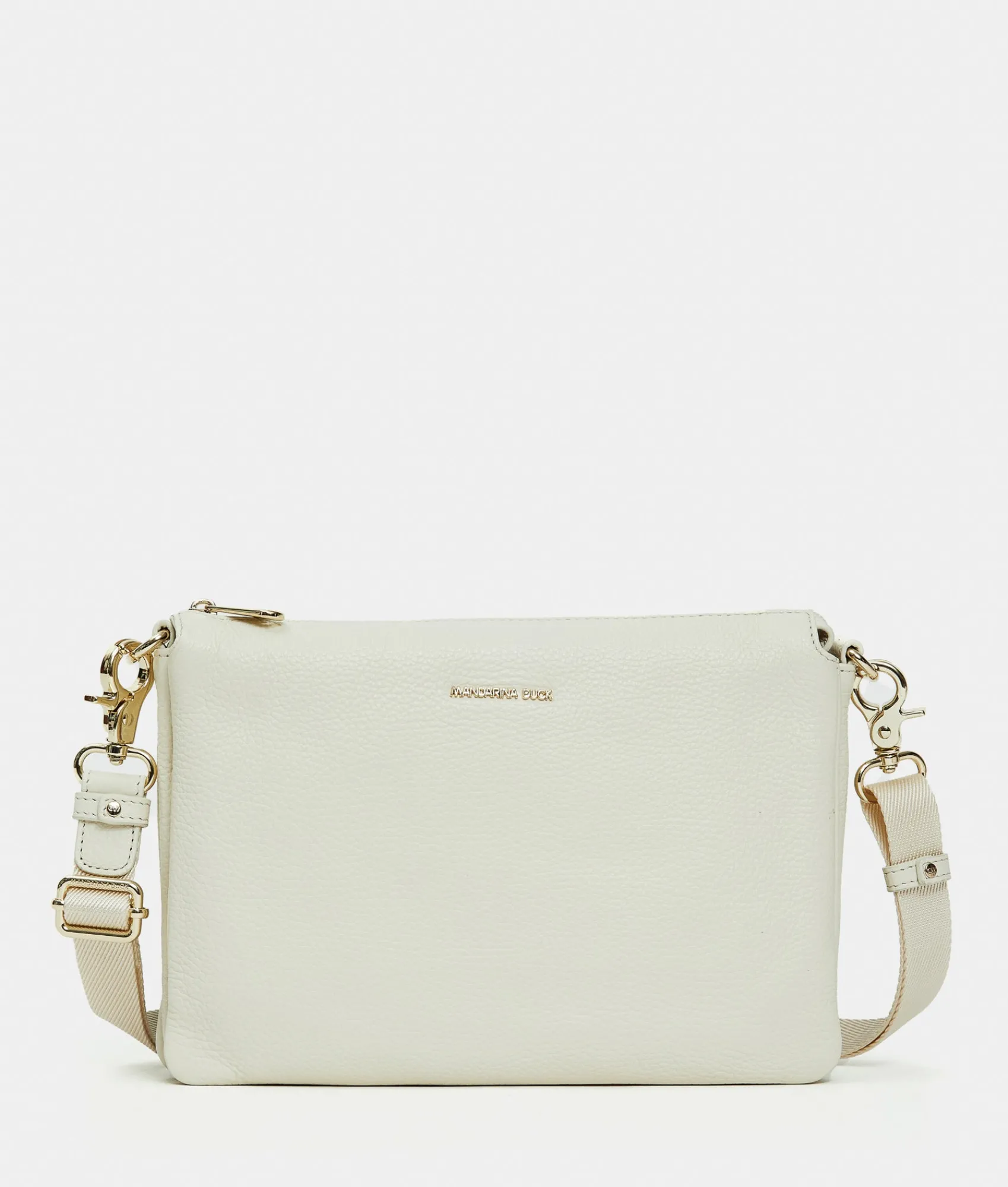 Online Mandarina Duck MELLOW LEATHER Large Triple Pochette Almond