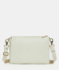 Online Mandarina Duck MELLOW LEATHER Large Triple Pochette Almond