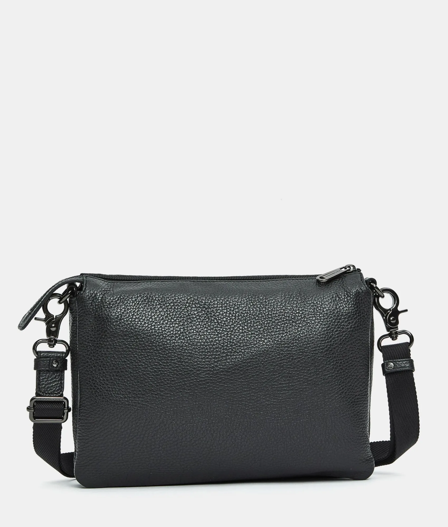Outlet Mandarina Duck MELLOW LEATHER Large Triple Pochette Nero