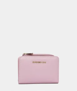 Fashion Mandarina Duck MELLOW LEATHER Leather Wallet LilacRose