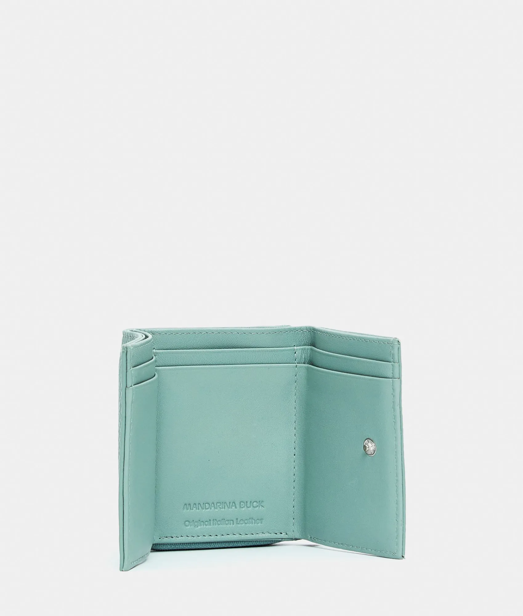 Hot Mandarina Duck MELLOW LEATHER Leather Wallet IcebergGreen