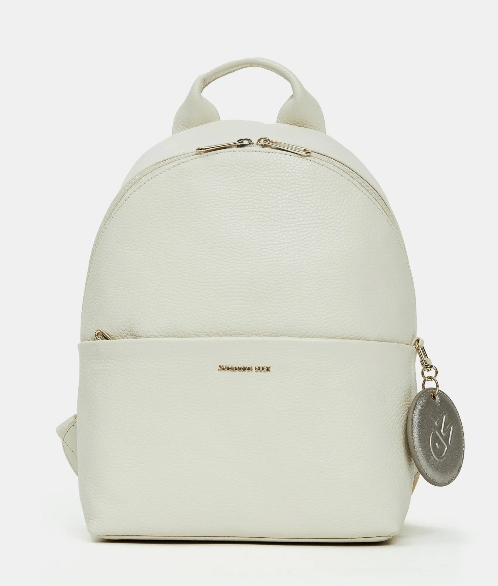 Outlet Mandarina Duck MELLOW LEATHER Medium Backpack Almond