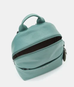 Sale Mandarina Duck MELLOW LEATHER Medium Backpack IcebergGreen