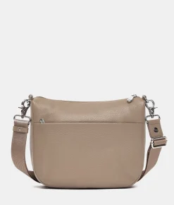 Discount Mandarina Duck MELLOW LEATHER Medium Crossbody Bag WarmTaupe