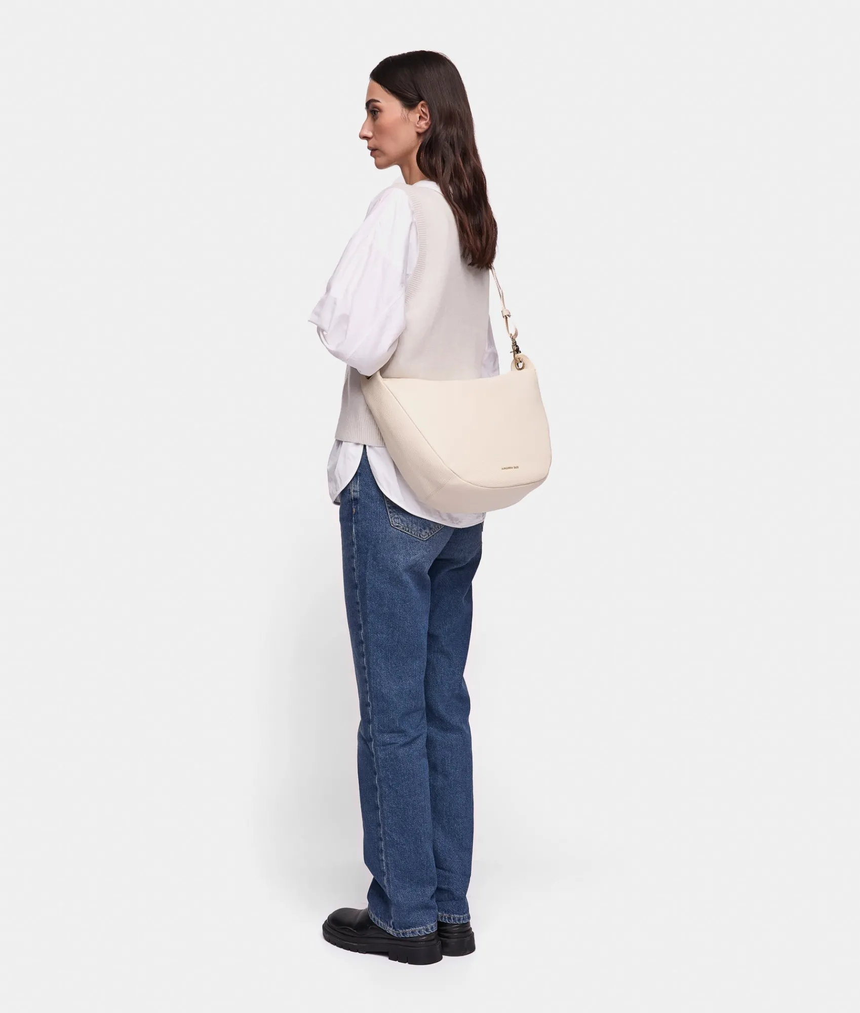 Online Mandarina Duck MELLOW LEATHER Medium Hobo Almond