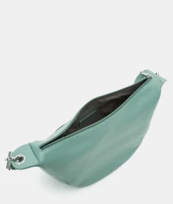 Hot Mandarina Duck MELLOW LEATHER Medium Hobo IcebergGreen