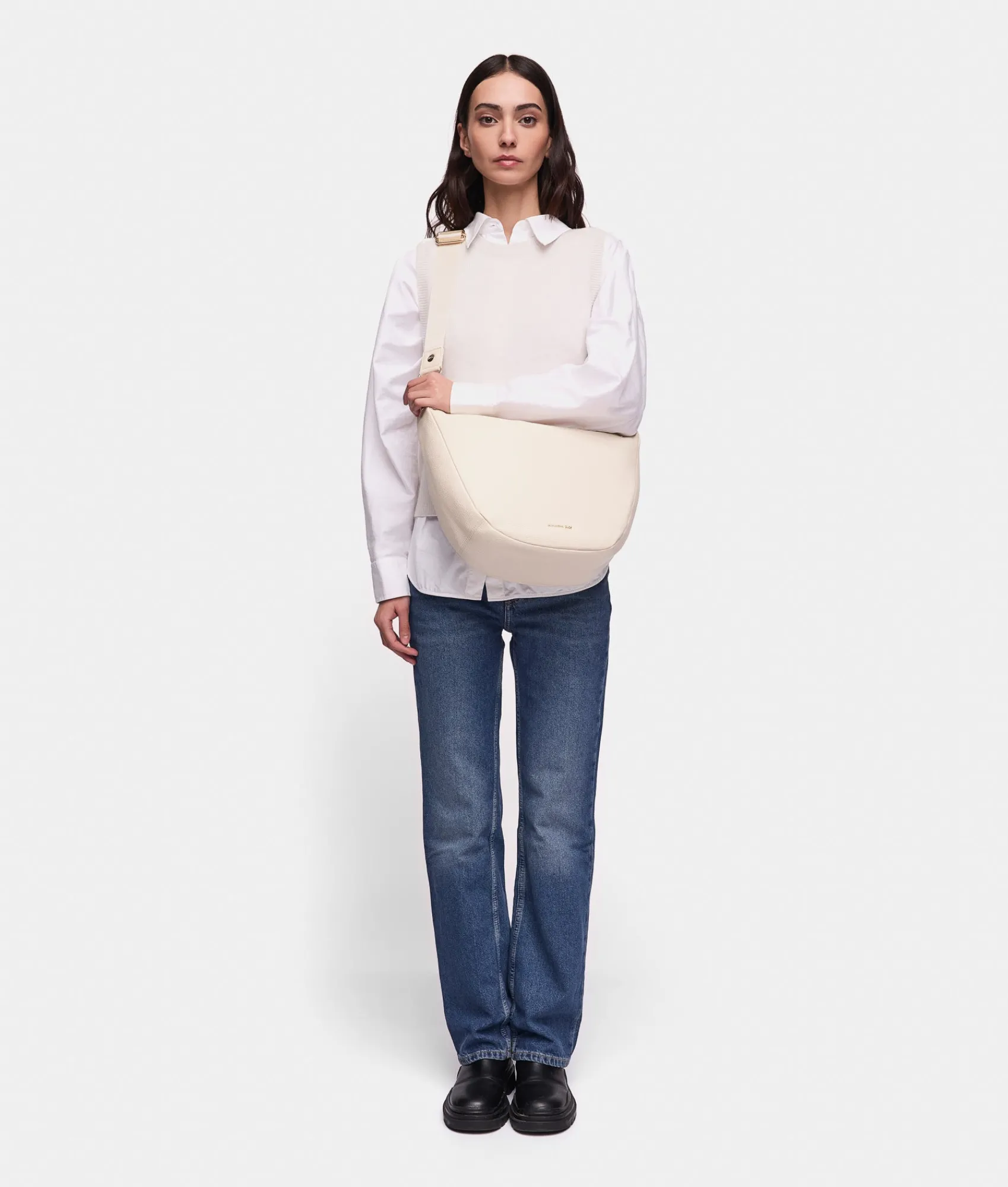Online Mandarina Duck MELLOW LEATHER Medium Hobo Almond