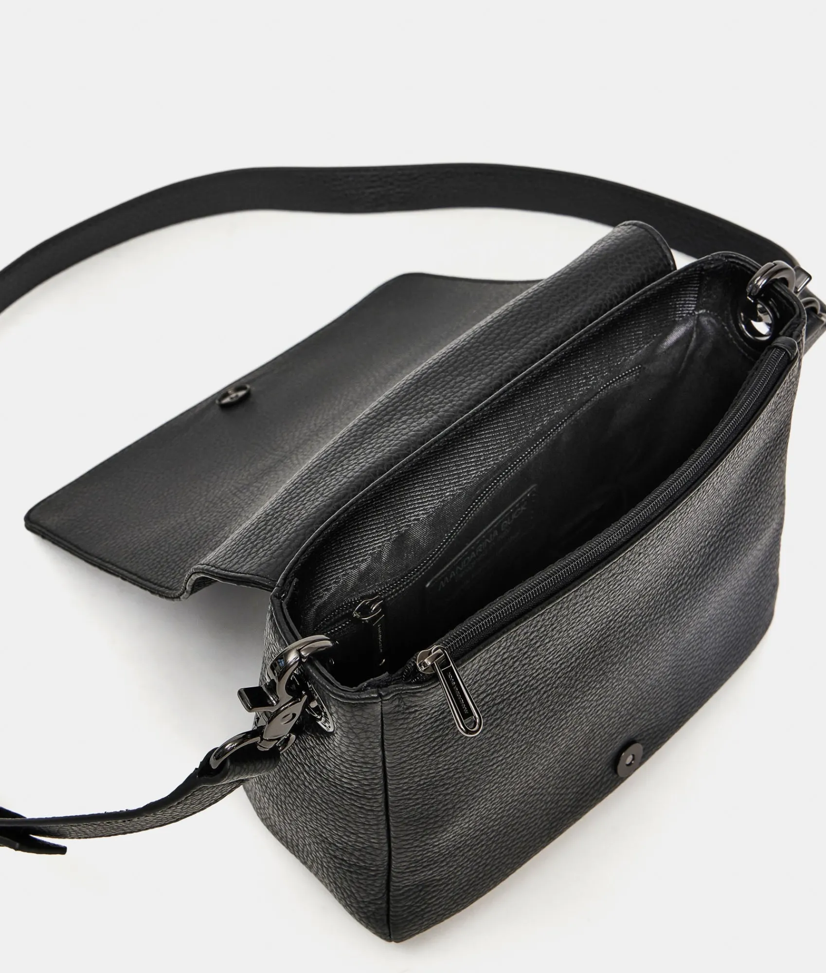 Hot Mandarina Duck MELLOW LEATHER Mellow Leather Shoulder Bag Nero
