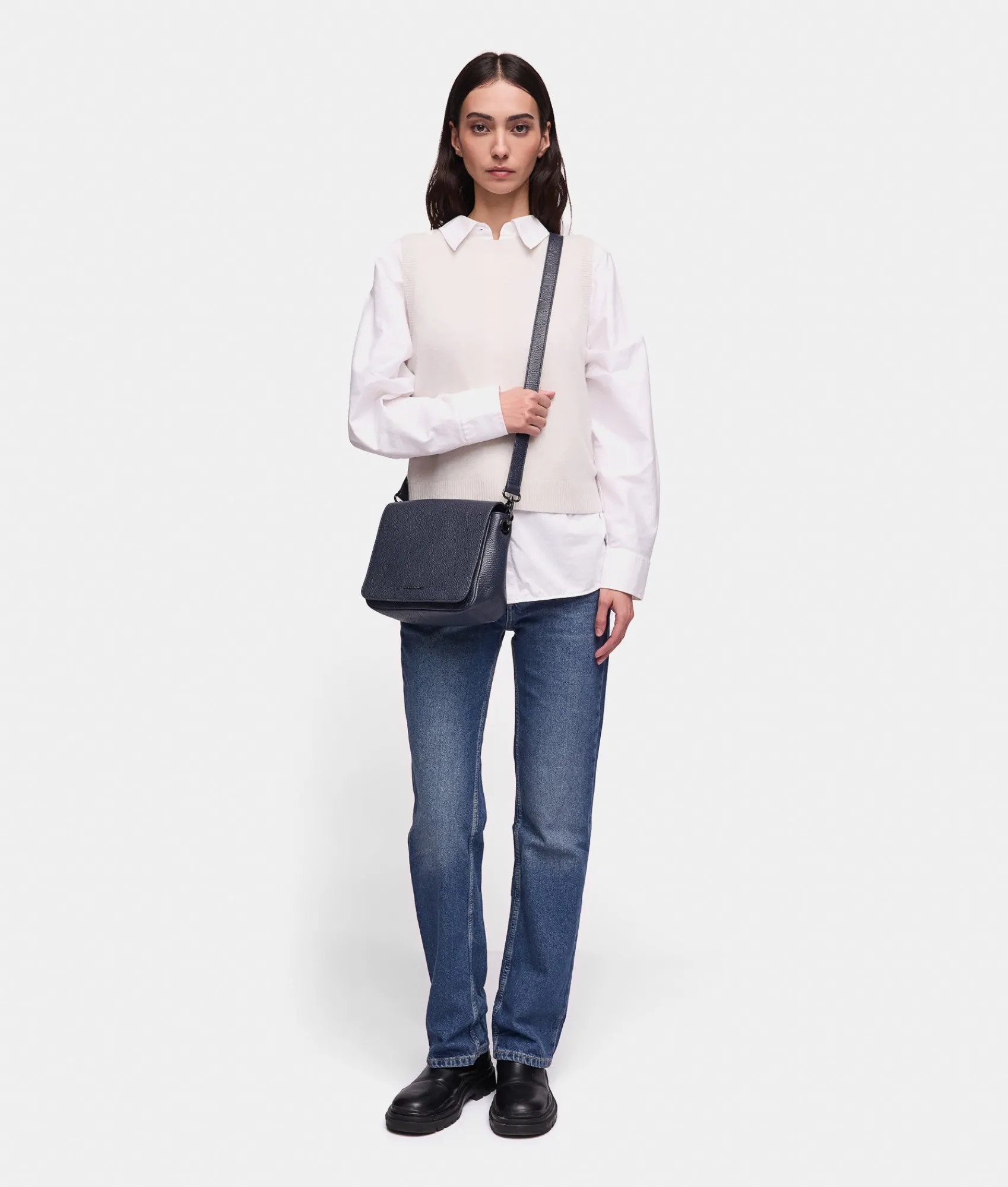 Discount Mandarina Duck MELLOW LEATHER Mellow Leather Shoulder Bag DressBlue