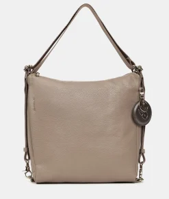 Discount Mandarina Duck MELLOW LEATHER Shoulder Bag WarmTaupe