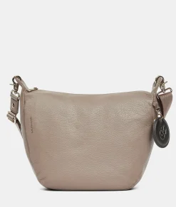 Discount Mandarina Duck MELLOW LEATHER Shoulder Bag WarmTaupe