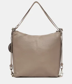 Discount Mandarina Duck MELLOW LEATHER Shoulder Bag WarmTaupe