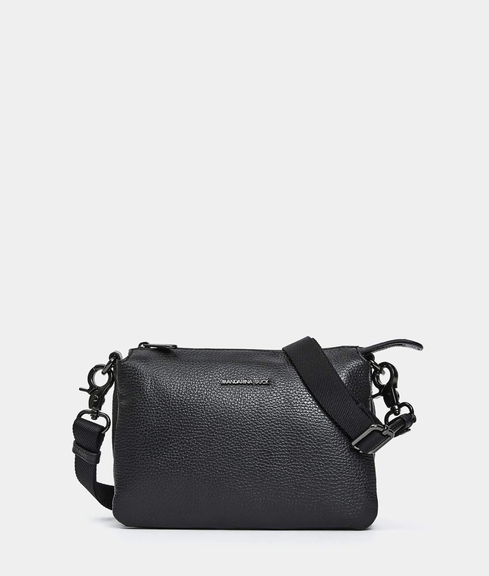 Fashion Mandarina Duck MELLOW LEATHER Small Crossbody Bag Nero