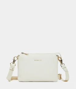 Outlet Mandarina Duck MELLOW LEATHER Small Crossbody Bag Almond