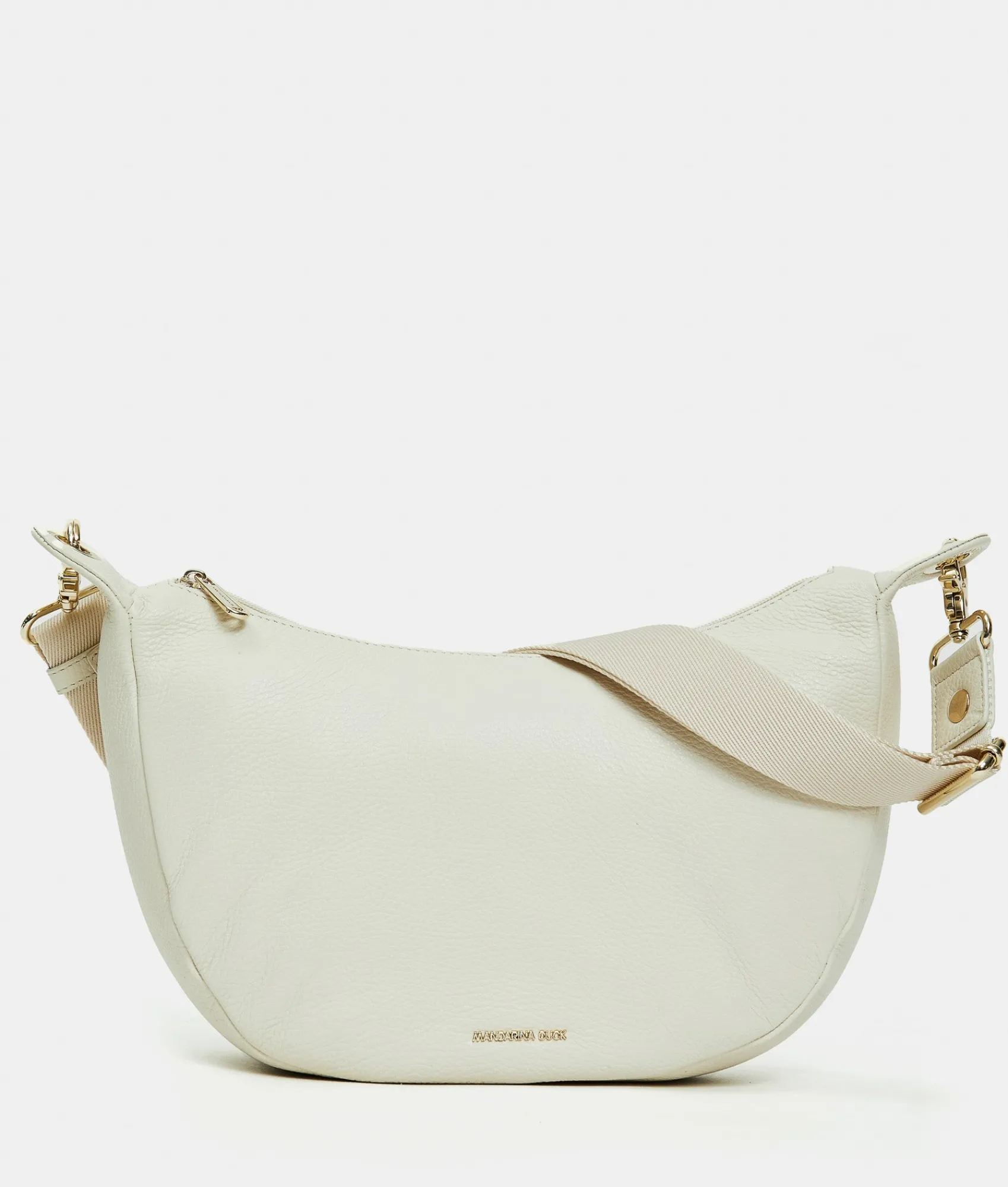 Fashion Mandarina Duck MELLOW LEATHER Small Crossbody Bag Almond