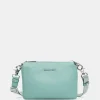 Fashion Mandarina Duck MELLOW LEATHER Small Crossbody Bag IcebergGreen