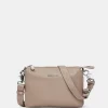 Sale Mandarina Duck MELLOW LEATHER Small Crossbody Bag WarmTaupe