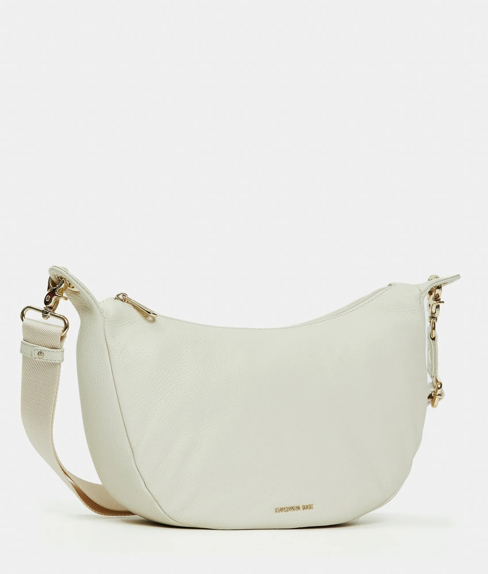 Fashion Mandarina Duck MELLOW LEATHER Small Crossbody Bag Almond