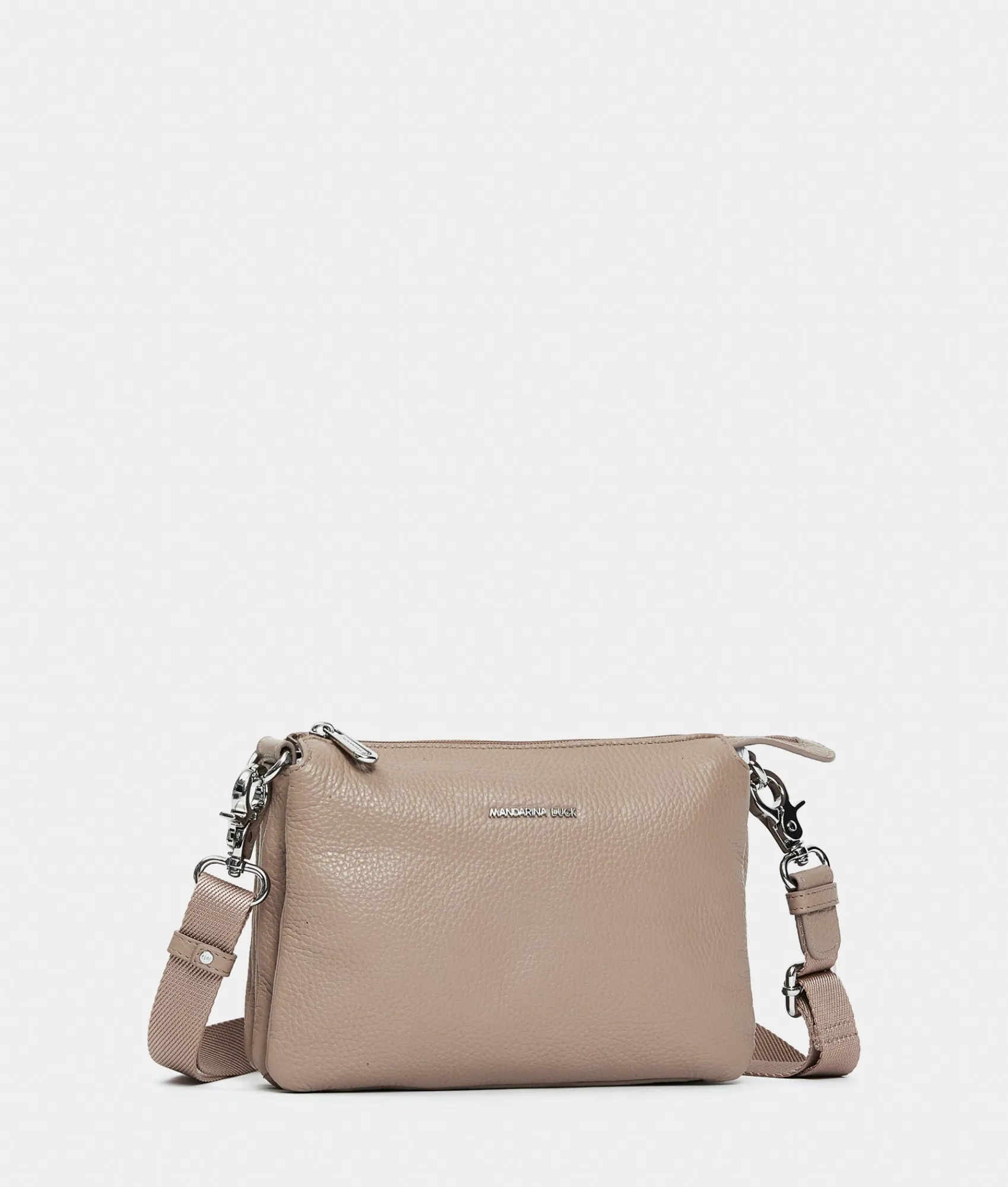 Sale Mandarina Duck MELLOW LEATHER Small Crossbody Bag WarmTaupe
