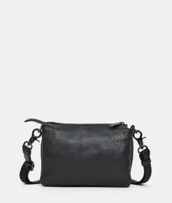 Fashion Mandarina Duck MELLOW LEATHER Small Crossbody Bag Nero