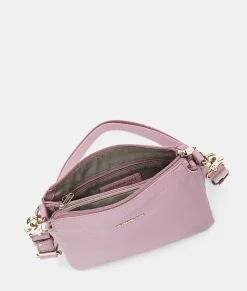Best Mandarina Duck MELLOW LEATHER Small Crossbody Bag LilacRose
