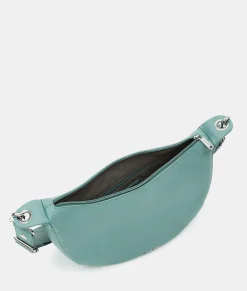 Discount Mandarina Duck MELLOW LEATHER Small Crossbody Bag IcebergGreen