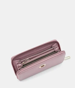 Fashion Mandarina Duck MELLOW LEATHER Wallet LilacRose