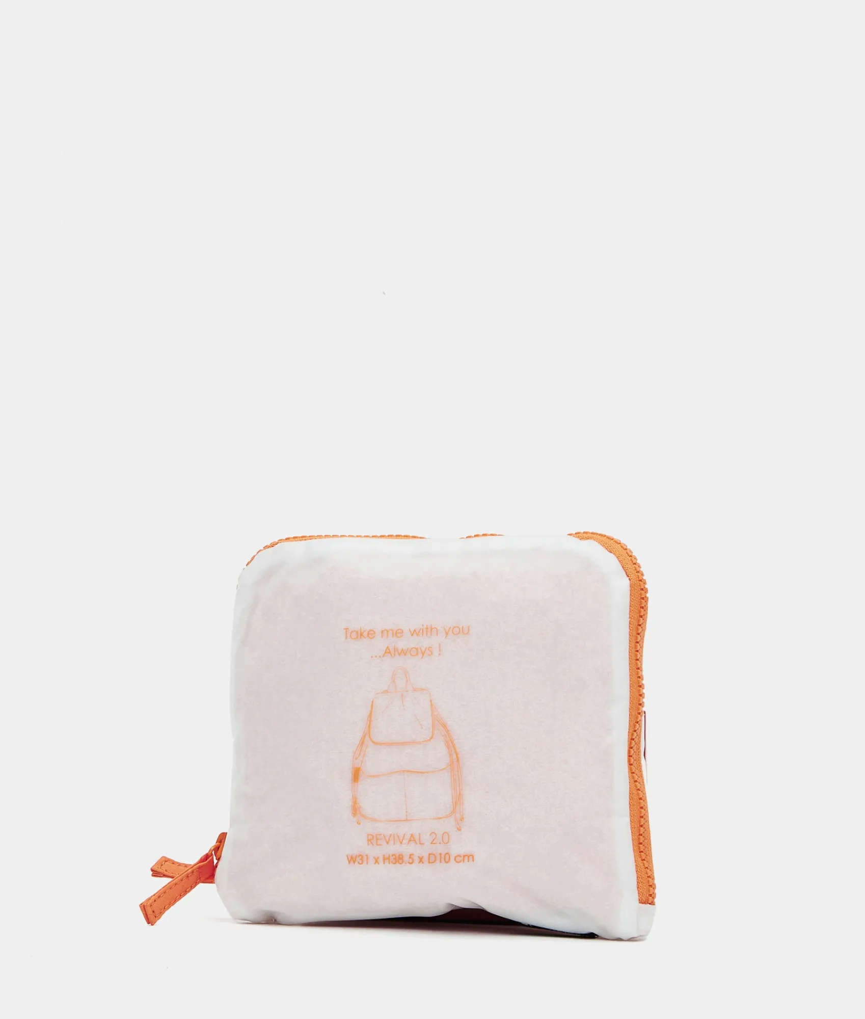 Hot Mandarina Duck REVIVAL 2.0 Foldable Backpack With Flap Tangerine
