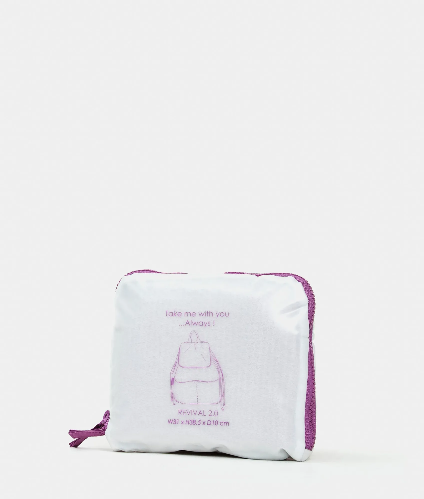 Outlet Mandarina Duck REVIVAL 2.0 Foldable Backpack With Flap Orchid