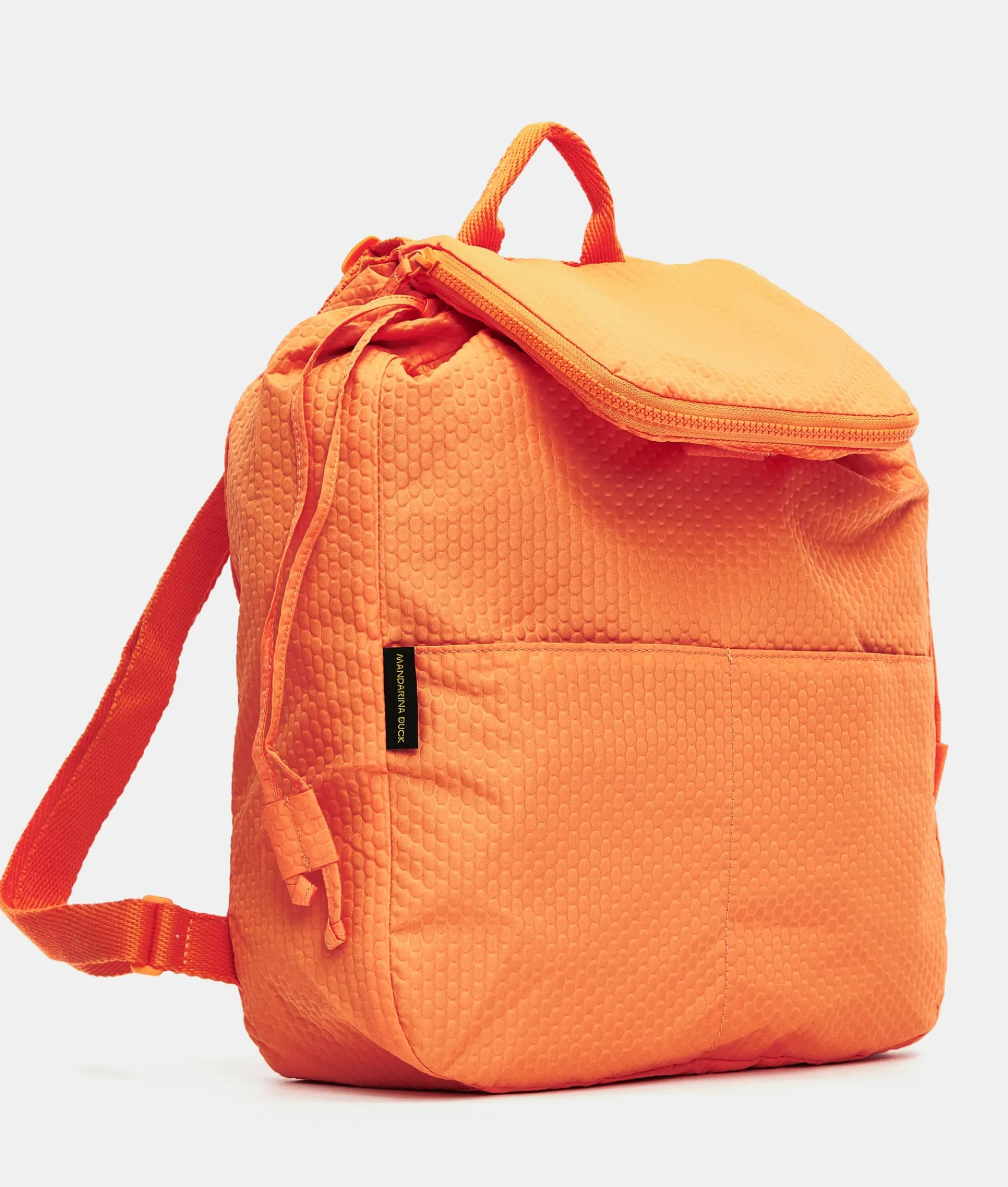 Hot Mandarina Duck REVIVAL 2.0 Foldable Backpack With Flap Tangerine