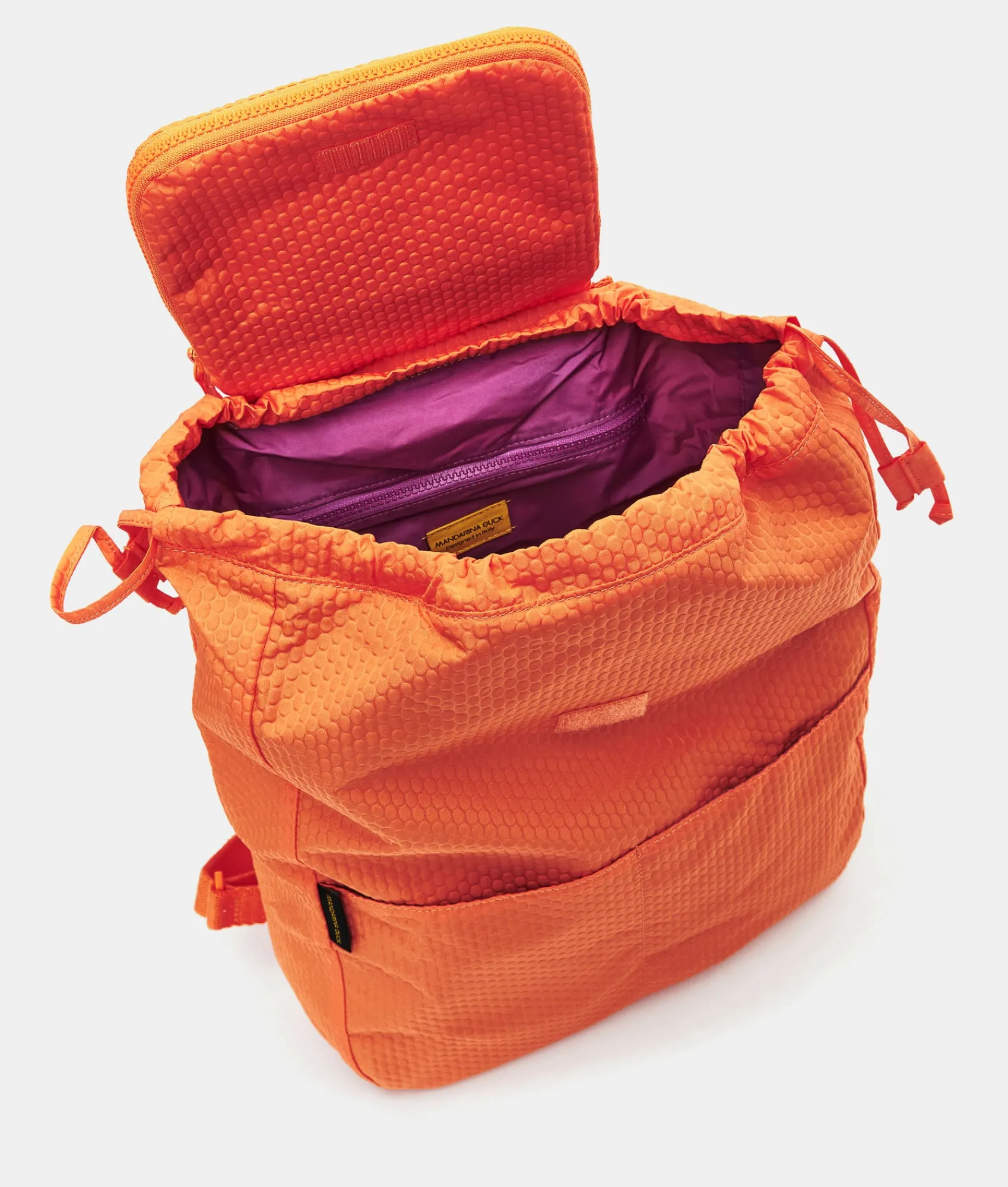 Hot Mandarina Duck REVIVAL 2.0 Foldable Backpack With Flap Tangerine