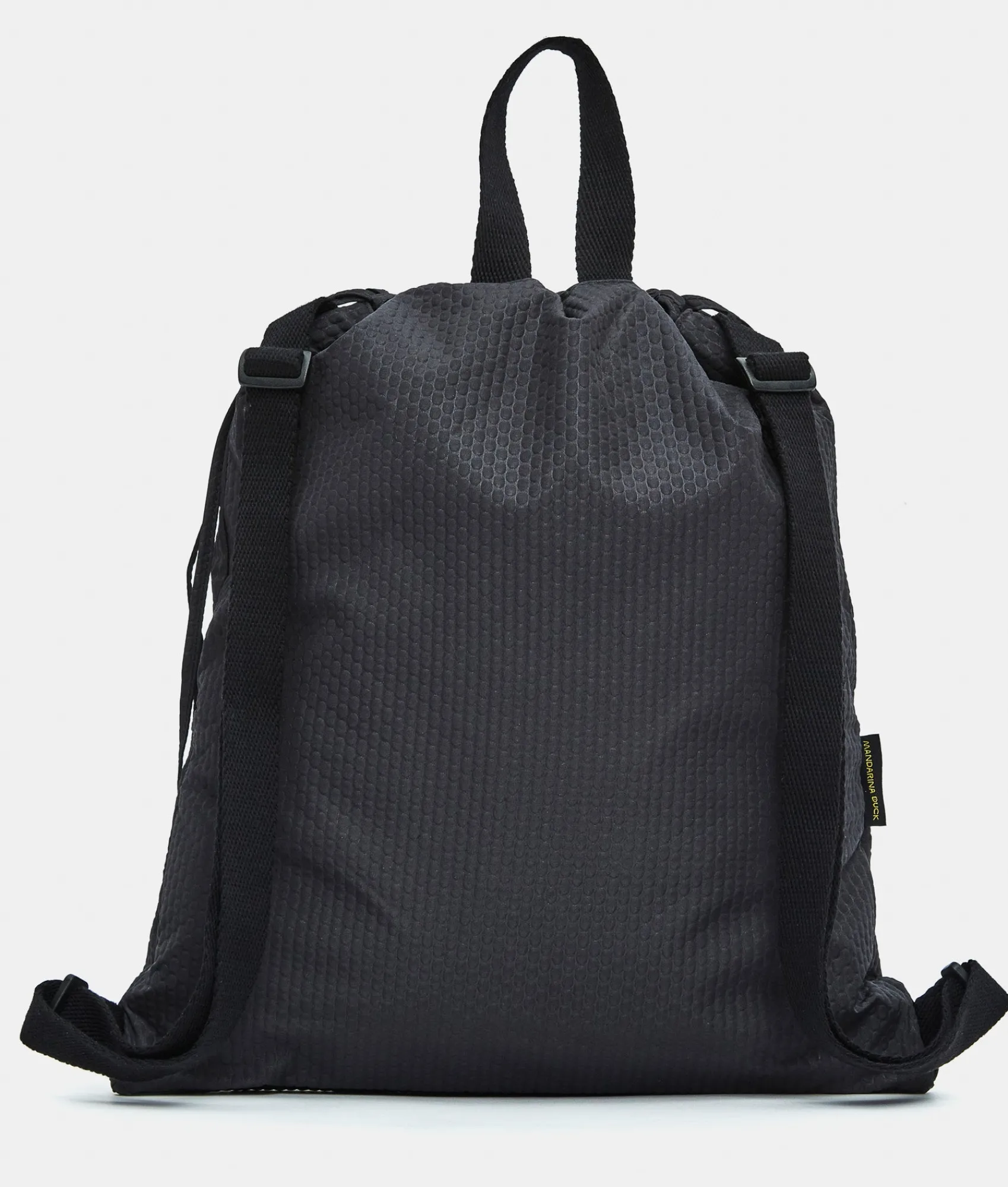 Outlet Mandarina Duck REVIVAL 2.0 Foldable Drawstring Backpack Black