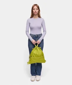 Outlet Mandarina Duck REVIVAL 2.0 Foldable Drawstring Backpack MapoGreen
