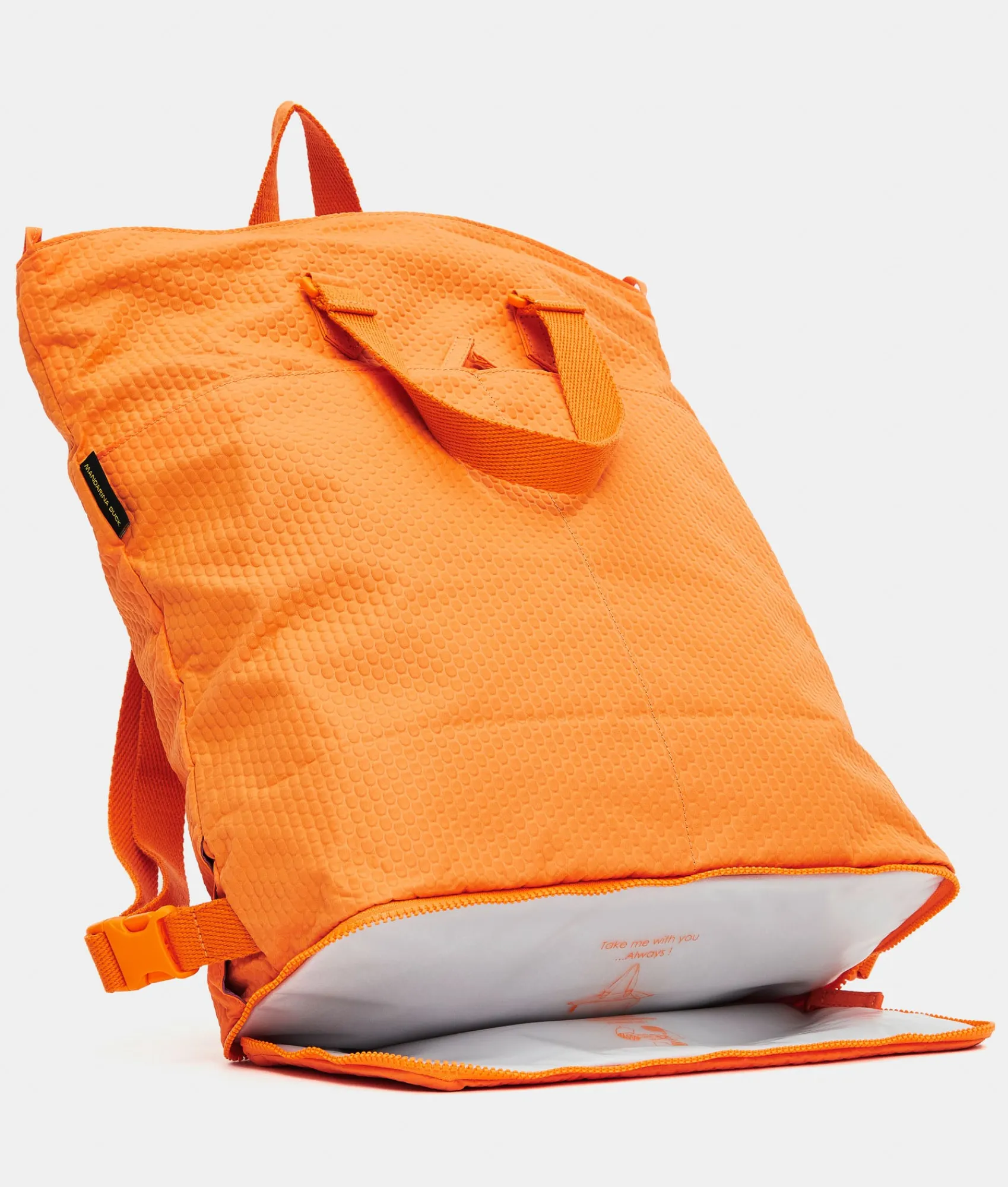 Fashion Mandarina Duck REVIVAL 2.0 Foldable Multifunction Tote Tangerine