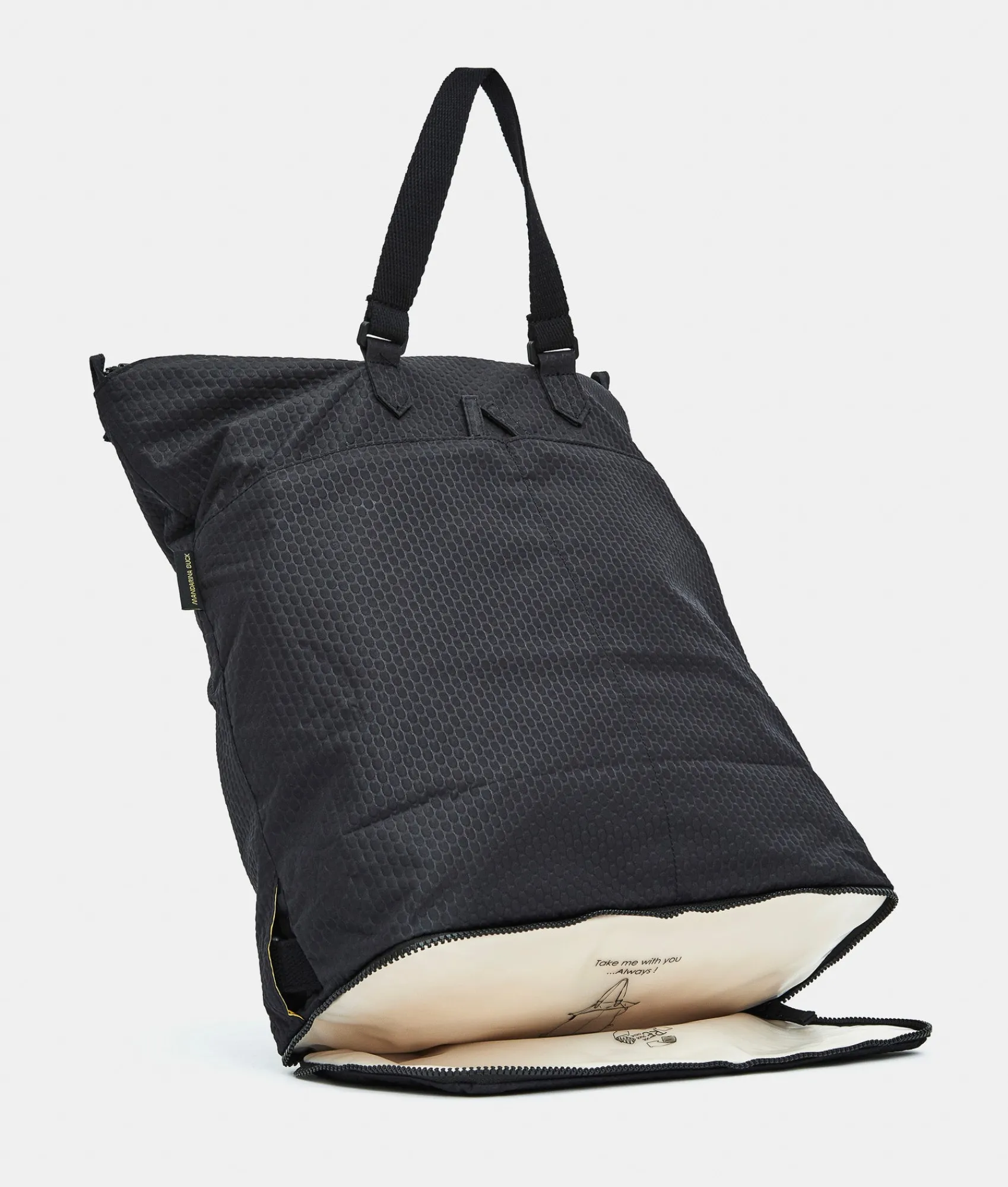 Discount Mandarina Duck REVIVAL 2.0 Foldable Multifunction Tote Black