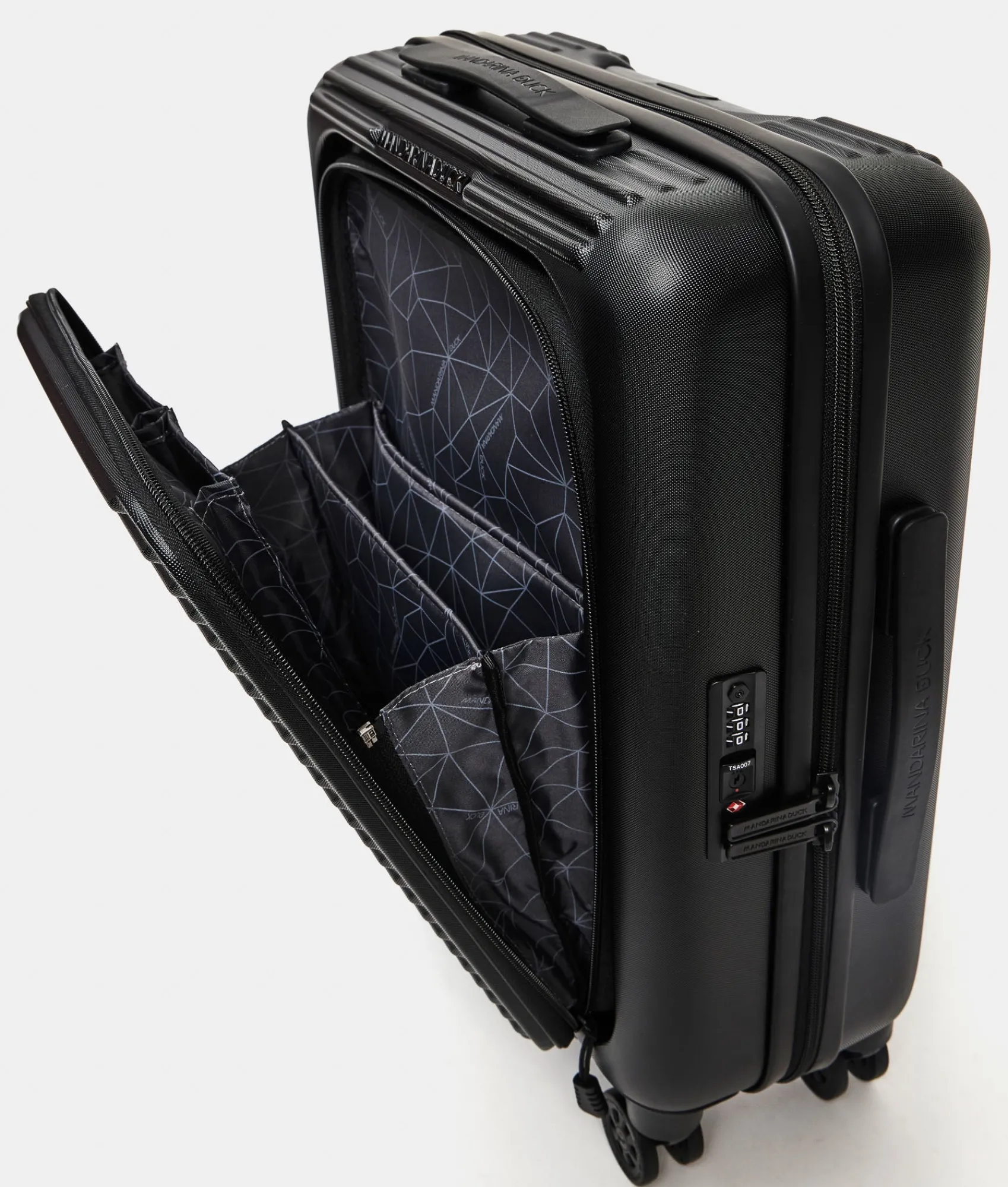Discount Mandarina Duck TANK Carry-On Cabin Trolley | cm 55X40X20 Black