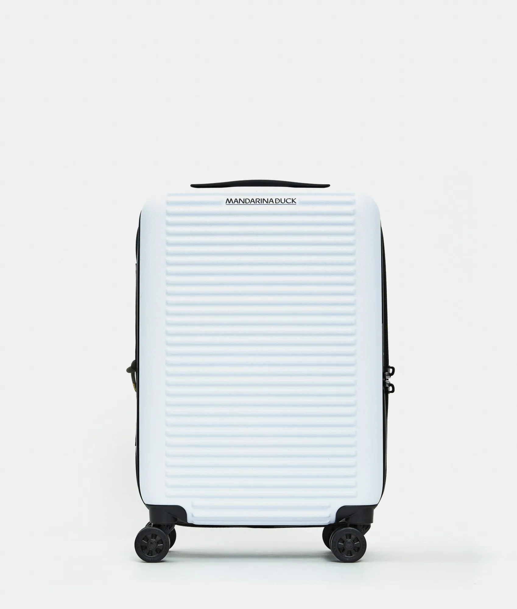 Hot Mandarina Duck TANK Expandable Cabin Trolley | cm 55X35X23 OpticalWhite