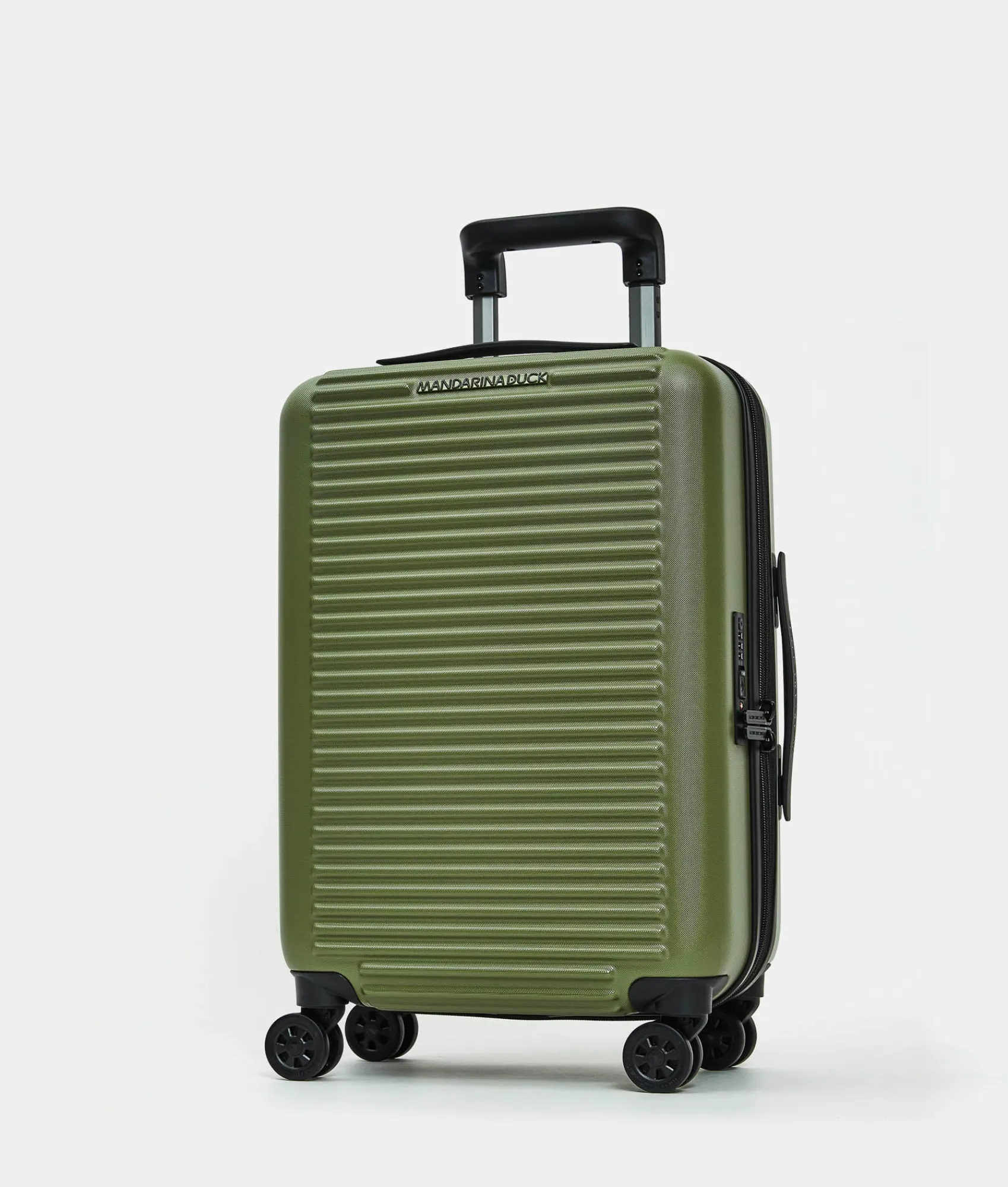 New Mandarina Duck TANK Expandable Cabin Trolley | cm 55X35X23 MilitaryGreen